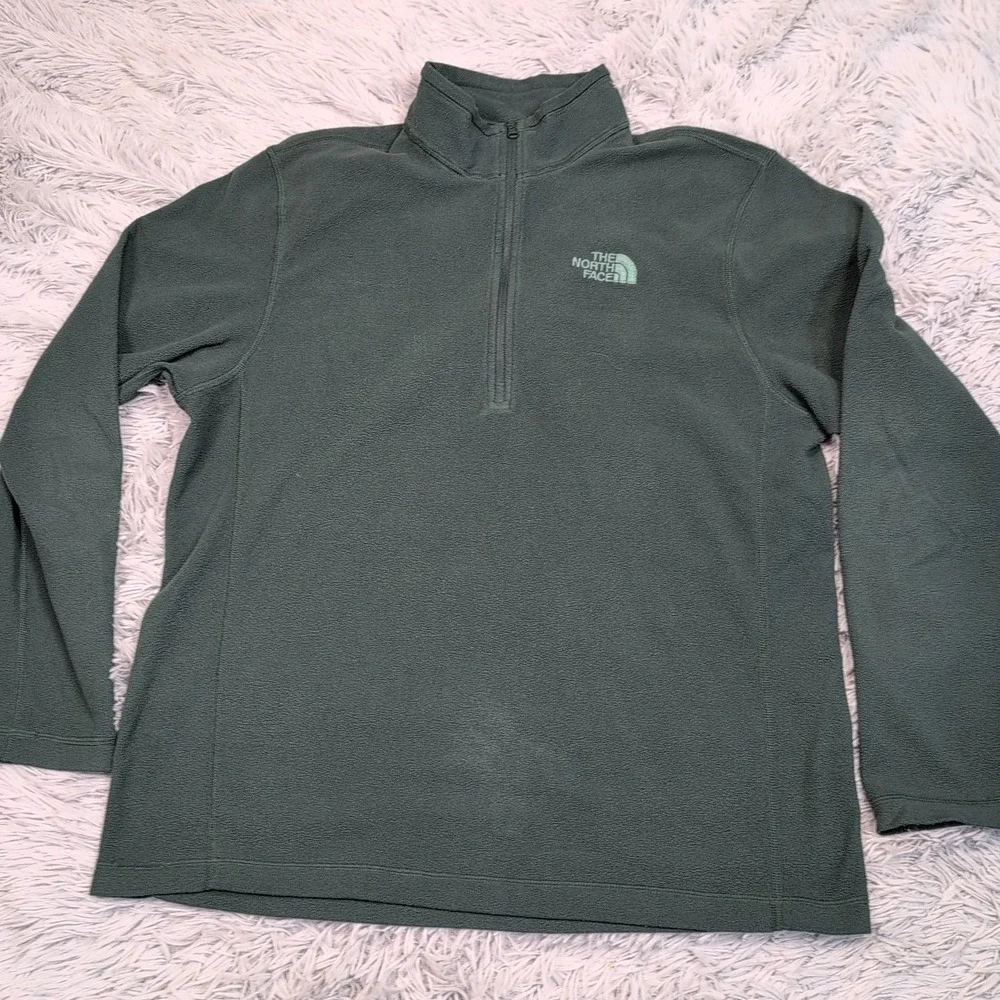 The North Face Sweatshirt Mens M Green Fleece‎ Gorpcore Outdoors Comfy Active
